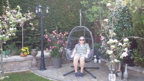 Wendy WhiteRelaxing as husband Will mows the grass