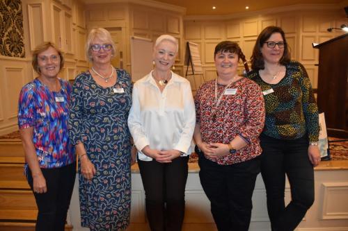Pictured (l-r) with Hazel, All Ireland VP Action and Outreach, June, All Ireland President, Mel Douglas, the event speaker, Wendy, All Ireland Young Members Rep (Northern Dioceses) and Liz, All Ireland Young Members Rep (Southern Dioceses).