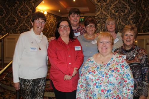 The team from Connor Diocese who attended the Women's Getaway 2023, l-r, Irene P, Karen, Wendy, Roslyn. Jacqui, Irene G and Sally.